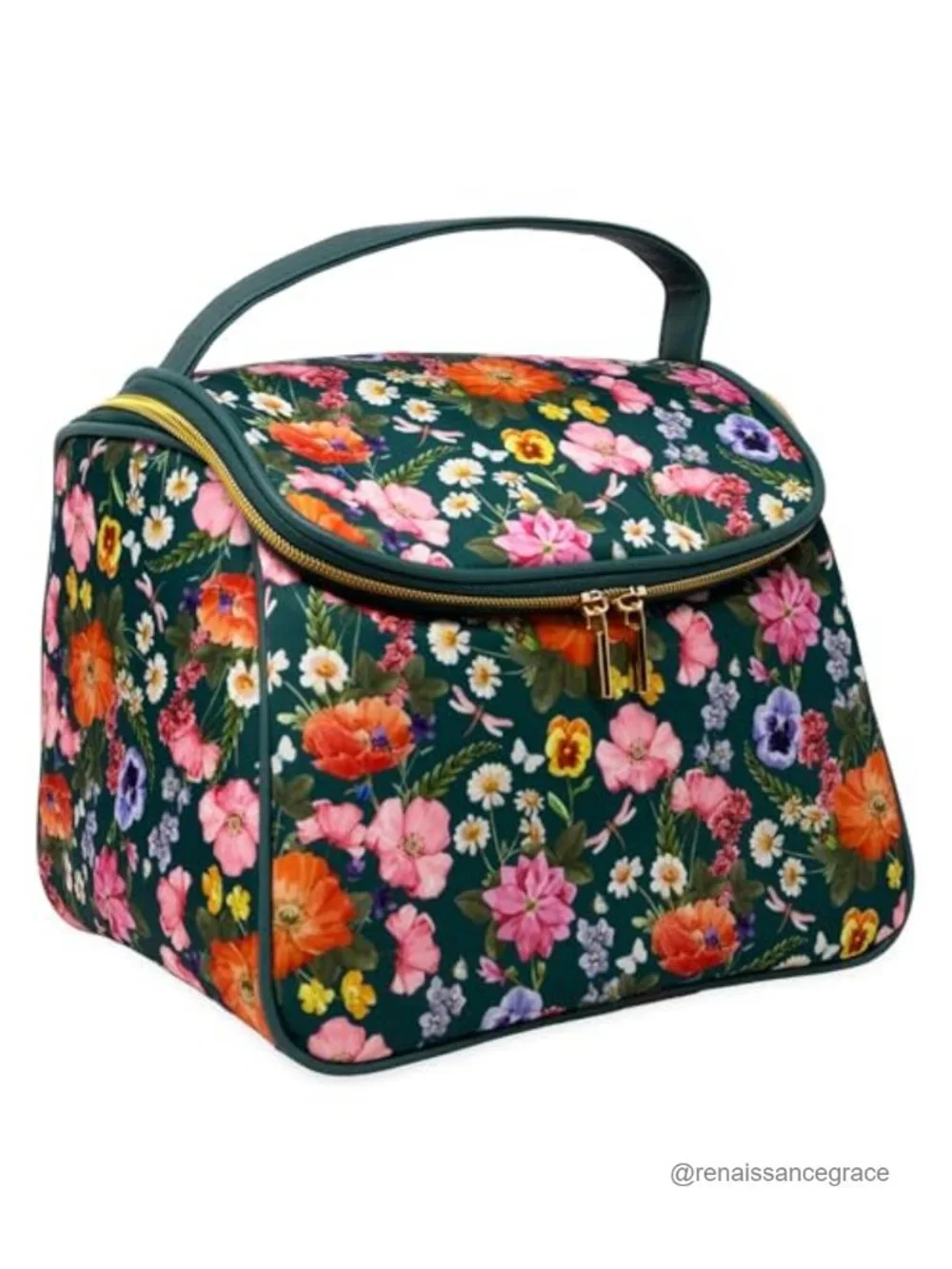 Insulated Lunch Tote Bag with Full Zip Closure, Polyester, Spacious
